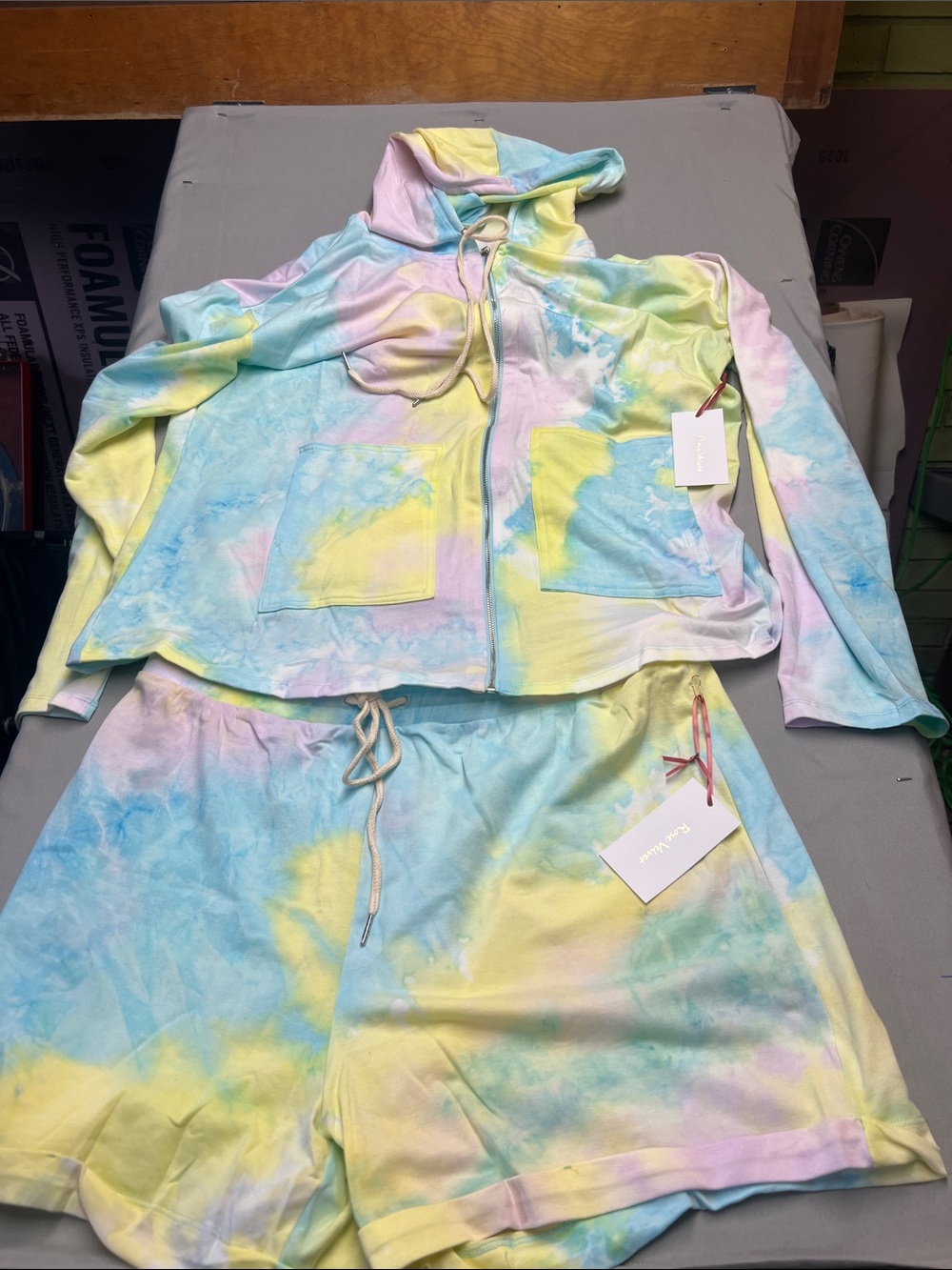 Velvet Pastel Tie-Dye Top in Blue, Pink, Yellow